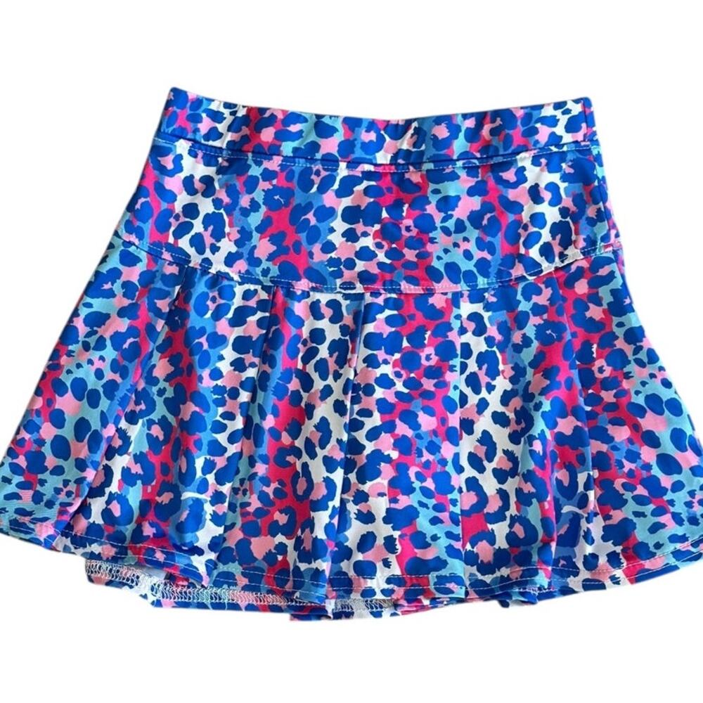 AZARHIA Girls Active Blue Leopard Skirt/Skort Size 8-10y